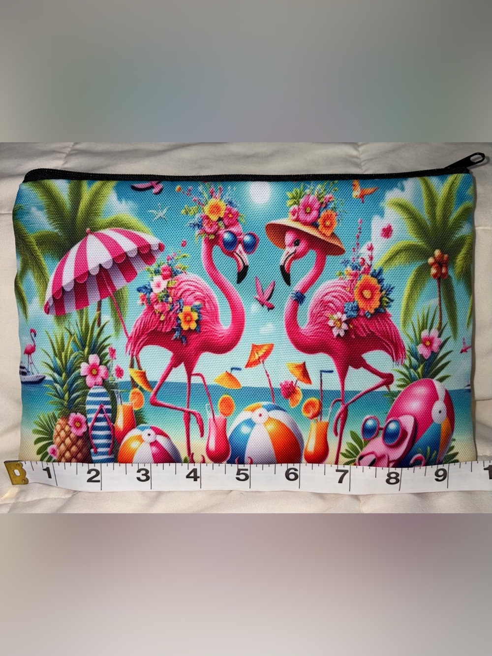 Tropical Flamingo Cosmetic Bag – Pink Flamingo Print